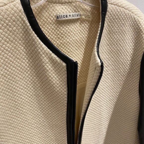 Lambskin leather contrast jacket - Picture 9 of 9